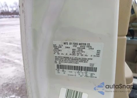 2010 Ford Escape Xlt from USA, damaged, VIN 1FMCU9D72AKC04961